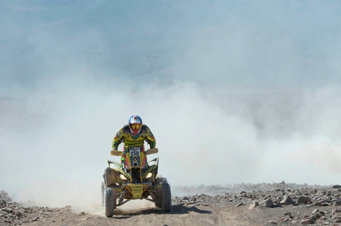 Obhajca minuloročn&eacute;ho prvenstva medzi &scaron;tvorkolkami Ignacio Casale (Yamaha Raptor 700) si zatiaľ str&aacute;ži druh&eacute; miesto;www.dakar.com